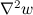 $\nabla ^2 w$