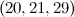 $(20, 21, 29)$