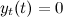 \[ y_ t(t)=0 \]