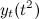 $\displaystyle  y_ t(t^2)  $