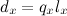 $d_ x=q_ xl_ x$