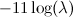 $-11\log (\lambda )$