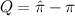 $Q=\hat{\pi }-\pi $