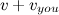 $v+v_{you}$