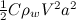 $\frac{1}{2}C\rho _{w}V^{2}a^{2}$