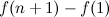 $f(n+1) - f(1)$