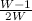 $\frac{W-1}{2W}$