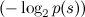$(-\log _2 p(s))$