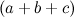 $(a+b+c)$