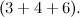 $(3+4+6).$