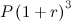 $P\left(1+r\right)^3$