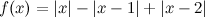 $f(x) = |x|-|x-1|+|x-2|$