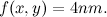 \[ f(x,y)=4nm. \]