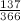 $\frac{137}{366}$