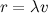 \[  r = \lambda v  \]