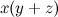 $x(y+z)$
