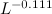 $L^{-0.111}$