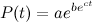 \[  P(t)=ae^{be^{ct}}  \]