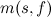 $m(s,f)$