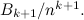 $B_{k+1}/n^{k+1}.$