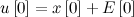 \[  u\left[0\right] = x\left[0\right] + E\left[0\right]  \]