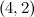 $(4,2)$
