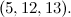 $(5,12, 13).$