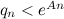 $q_ n<e^{An}$