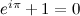 $e^{i\pi }+1=0$