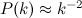 $P(k)\approx k^{-2}$