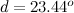 $d=23.44^ o$