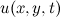$u(x,y,t)$