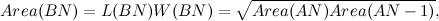 \[  Area(BN) = L(BN)W(BN) = \sqrt {Area(AN)Area(AN-1)}, \]