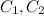 $ C_1, C_2 $