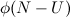 $\phi (N-U)$
