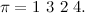 $\pi = 1\  3\  2\  4.$