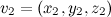 $v_2=(x_2, y_2, z_2)$