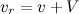 $v_ r=v+V$