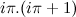 $\displaystyle  i\pi .(i\pi + 1)  $