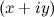 $(x+iy)$