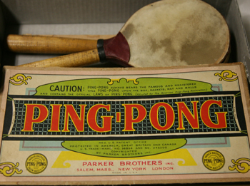 An old ping-pong set