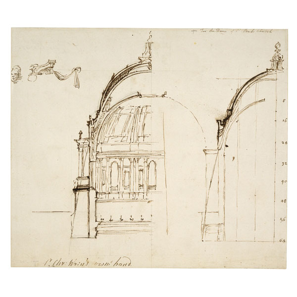 Wren's sketch for St Paul's