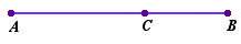 C divides the line segment AB according to the Golden Ratio