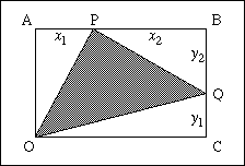 Triangle in rectangle