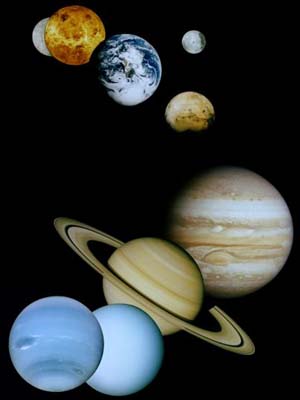 photomontage of planets