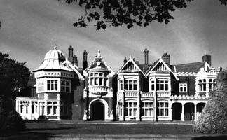 Bletchley Park, a country manor converted into the headquarters of British code-breaking during the war