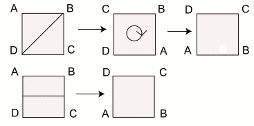 reflections and rotations of a square