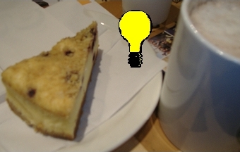 A cake with a light bulb drawn on it
