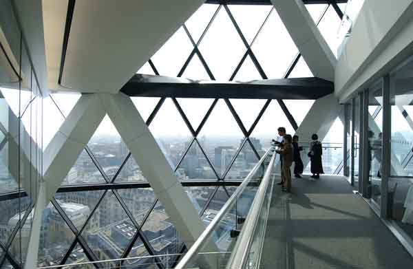 Interior view of the Gherkin.