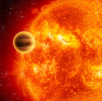 An image of a transiting exoplanet